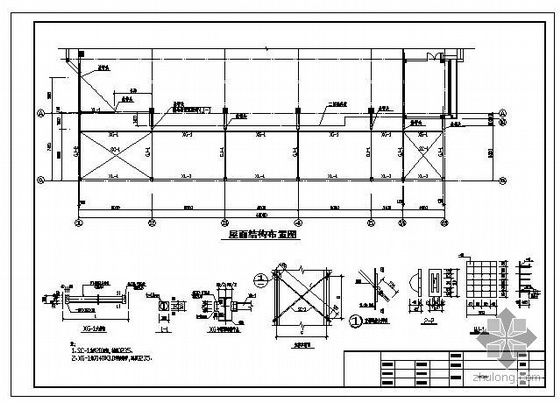 室内led屏幕钢结构图纸资料下载-某花园商业钢结构图纸