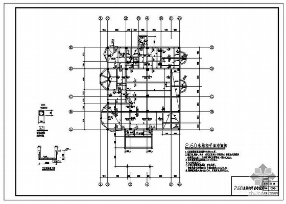 四层框架别墅结构图资料下载-某四层框架独立别墅结构图