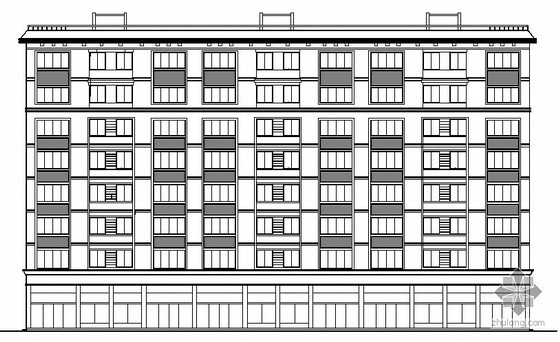 某三十四层一核八户住宅楼资料下载-某八层框架住宅楼建筑施工图