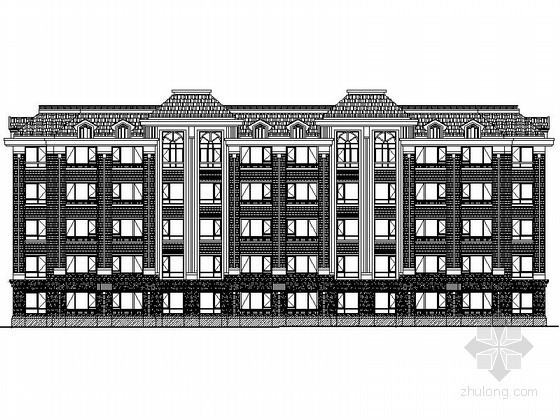 两室一厅住宅楼资料下载-[大连]某五层欧式连板住宅楼建筑施工图