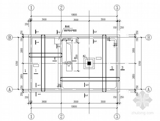 矩形水池标准图资料下载-矩形水池结构设计图