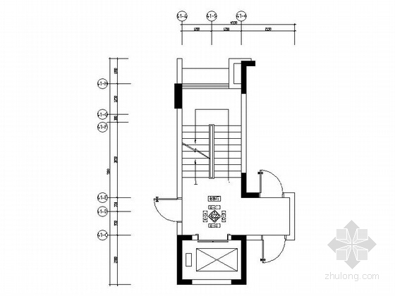 住宅小区一层cad资料下载-[佛山]某豪华住宅小区标准层电梯间装修图