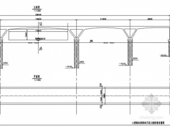 V型墩变截面刚构桥资料下载-V型墩连续刚构主桥桥型布置节点详图设计