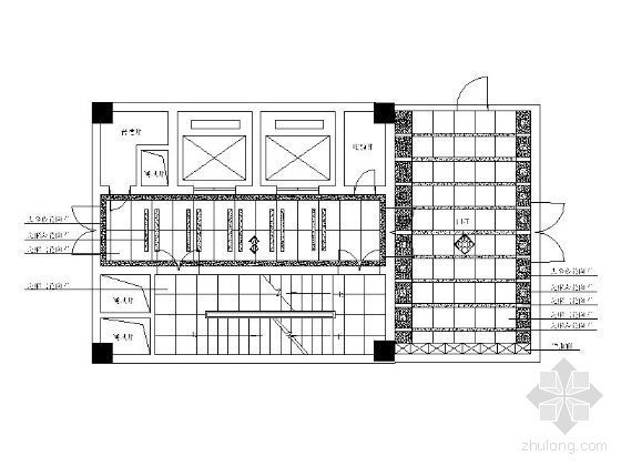 电梯间节点图资料下载-某大厦电梯间平面图