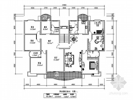 [合集]150-200平方米多层住宅户型图