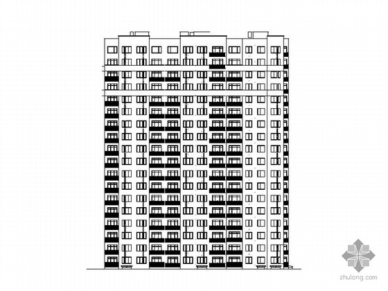 板式建筑八层效果图资料下载-[大连]某十八层板式住宅楼建筑施工图