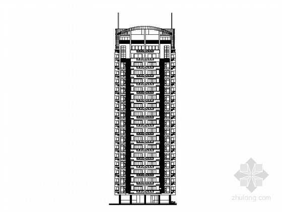 板式电梯户型资料下载-[福建]某十九层板式住宅楼建筑施工图
