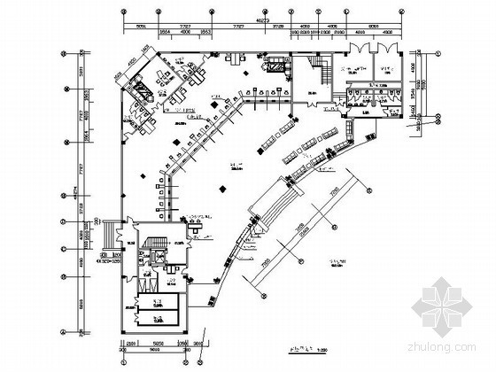 展厅装修设计平面图资料下载-某银行装修平面图