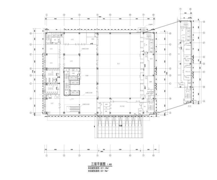 [重庆]高层知名玻璃幕墙酒店建筑立面设计施工图（含效果图）-高层知名玻璃幕墙酒店建筑平面图