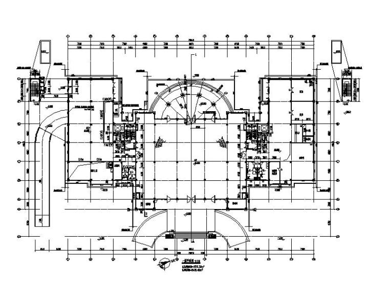 [福建]三层欧式风格风情俱乐部会所建筑施工图-三层欧式风格风情俱乐部会所建筑平面图