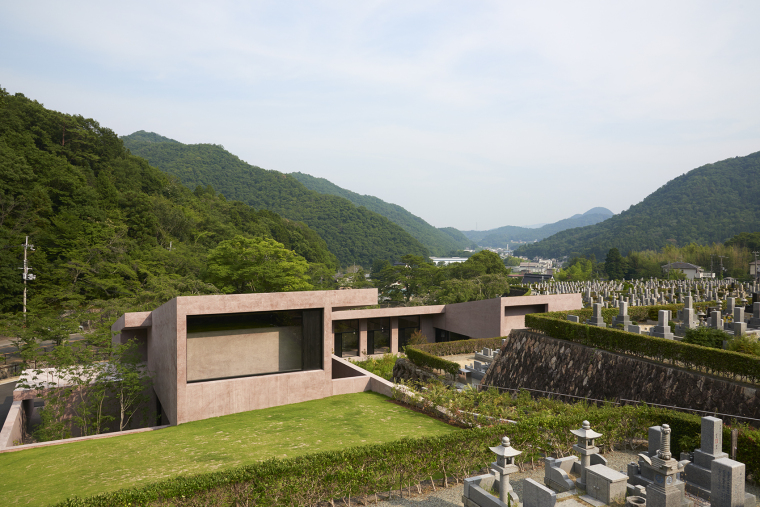 那不勒植物园游客中心资料下载-猪名川墓园礼拜堂和游客中心