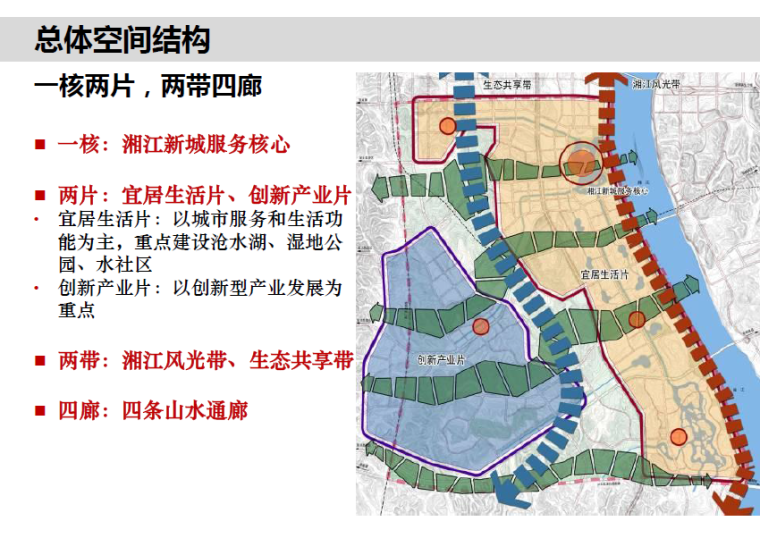 【广东】株洲湘江新城分区规划及核心区城市规划设计方案文本-总体空间结构