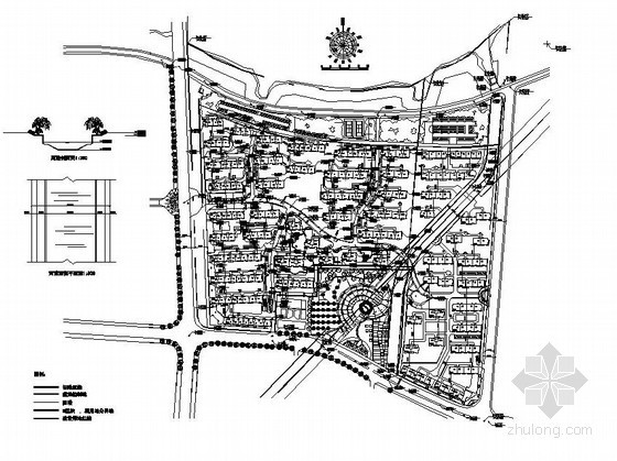 小区道路规划平面图cad资料下载-无锡某小区景观规划施工图设计