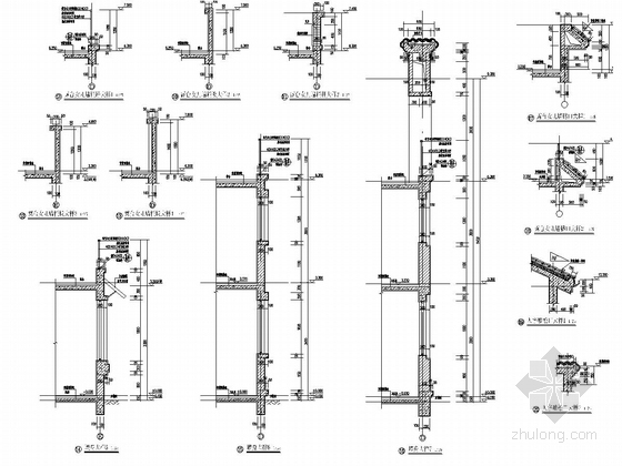 [江西]三层异形柱框架结构住宅结构施工图（含建筑图）-外墙详图