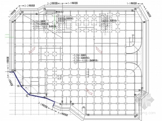 桩锚支护22米资料下载-[浙江]土钉墙加桩锚基坑支护施工图