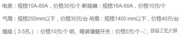 2018年下半年水电安装价格表出炉！附：材料及人工清单表！_2