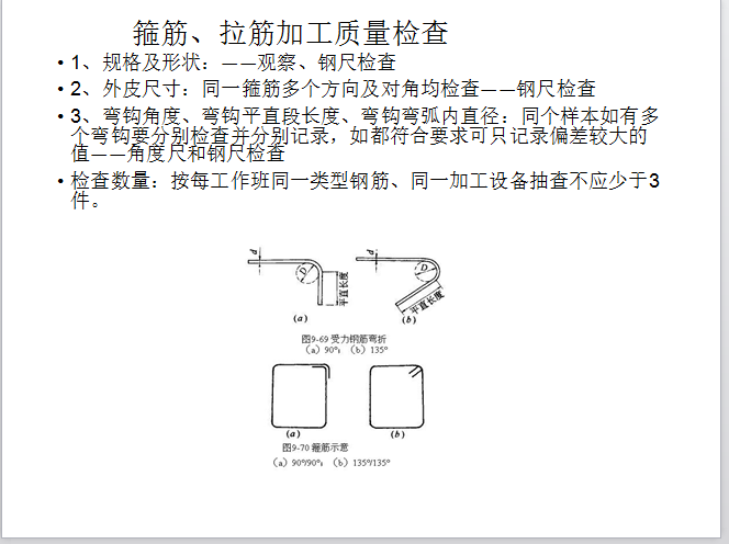 建筑工程施工质量验收统一标准解析-箍筋、拉筋加工质量检查