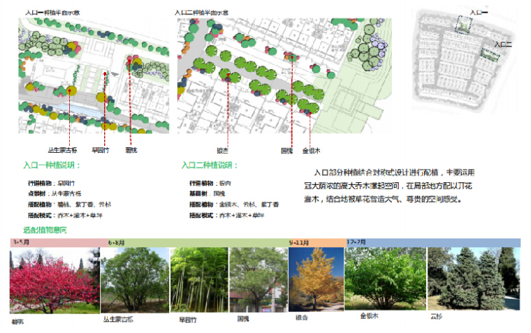 [北京]高档别墅区地块景观设计方案（奥雅）-入口种植系统说明