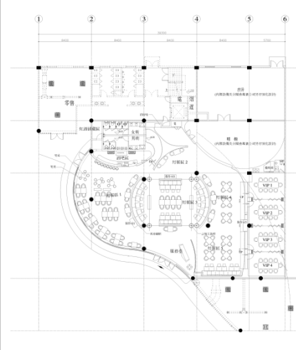 西餐厅餐饮空间设计效果图资料下载-[无锡]现代风格西餐厅空间设计施工图(含效果图)