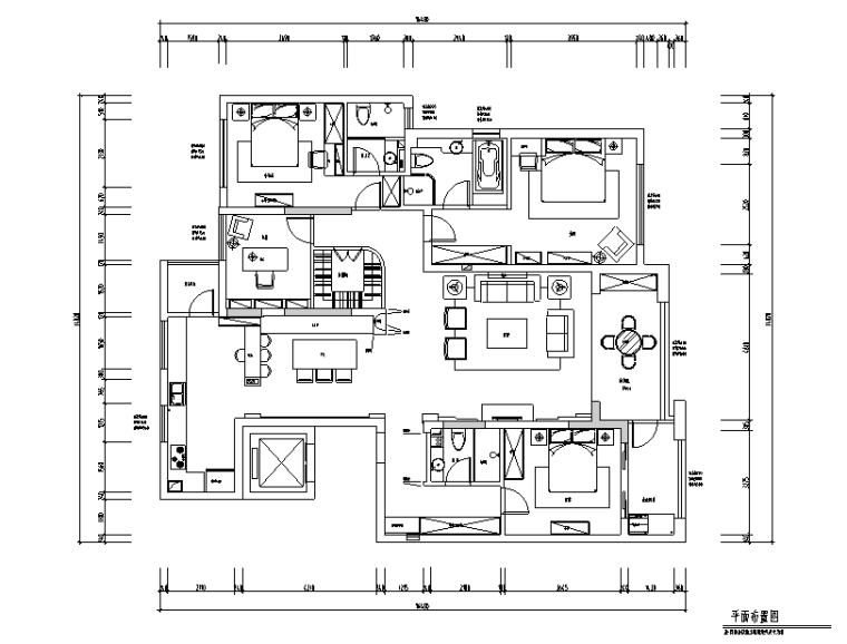 英式室内装修资料下载-[江苏]英式田园风190平米住宅设计施工图（附效果图）
