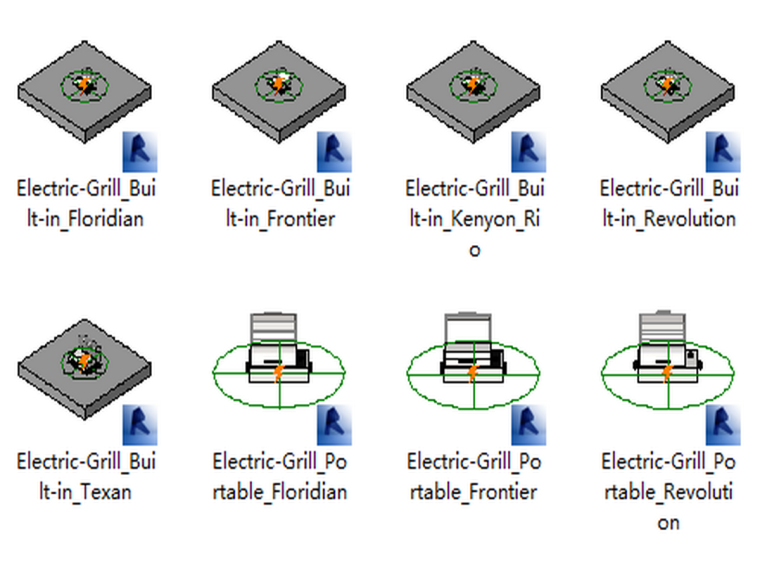 自发电并网控制图资料下载-​BIM族库-建筑-厨具-电烤架