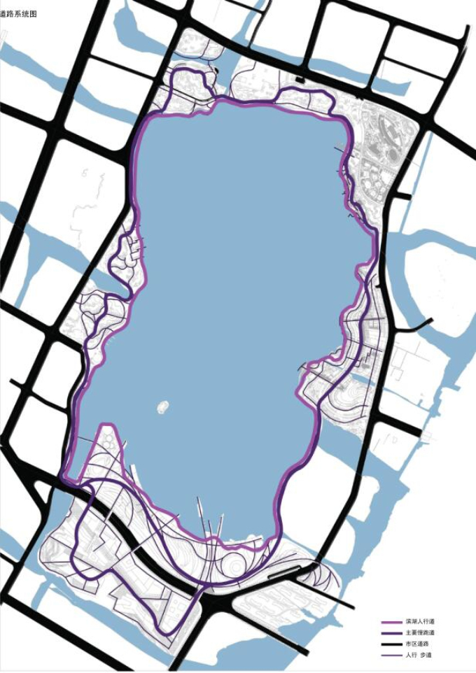 [浙江]“一轴一湖”城市设计之滨海环湖设计方案-道路系统