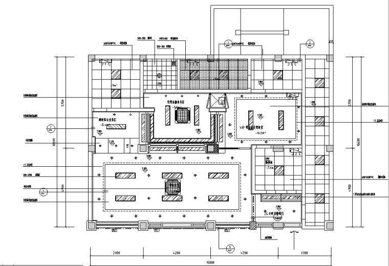 [四川]某二层综合楼计算实例（含图纸，钢筋图形软件，计价软件-天花布置图