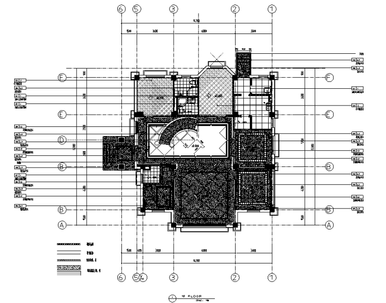 现代风格别墅总统套房设计施工图（附效果图）-地面铺装图