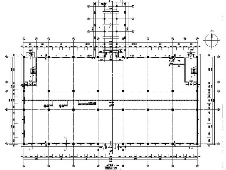 [宁夏]现代产品加工厂房建筑施工图-现代产品加工厂房建筑平面图