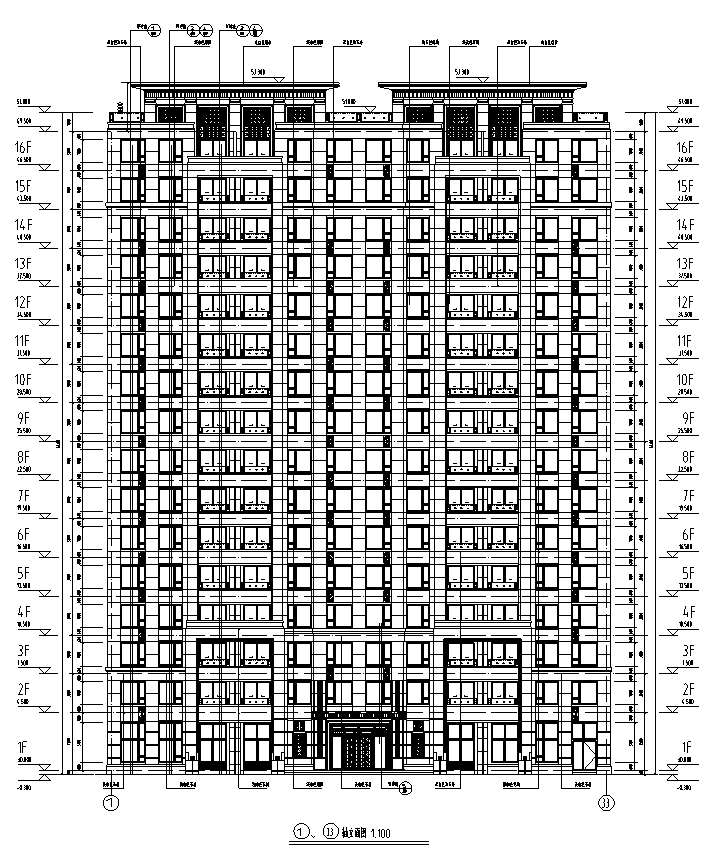 塔式建筑cad资料下载-[上海]高层塔式住宅建筑施工图(含SU及结构专业内审资料）