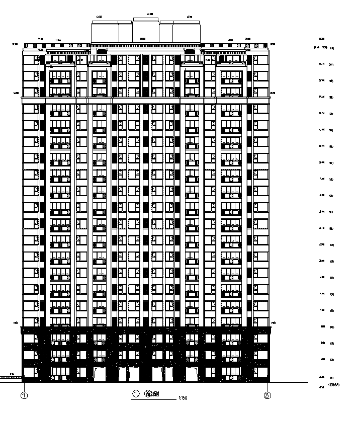 多栋商业楼建筑施工图资料下载-[江苏]多高层框架住宅及商业建筑施工图（含多栋楼及全专业图纸）