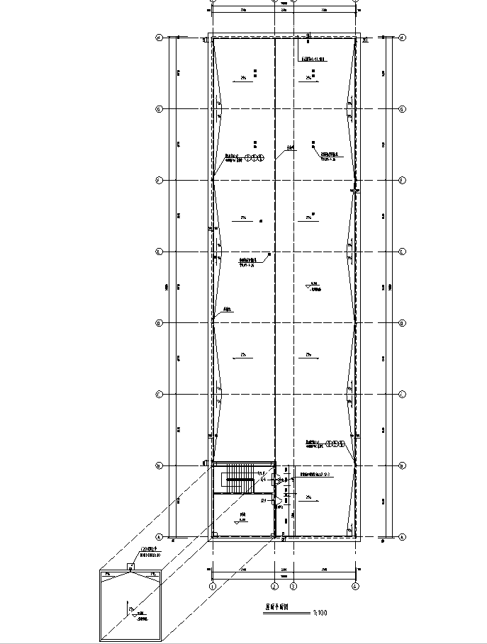 [陕西]多层剪力墙结构员工宿舍及活动室建筑施工图-多层剪力墙结构员工宿舍及活动室建筑平面图