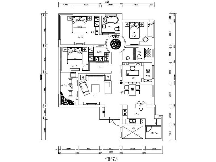 现代鞋柜模型资料下载-现代风格的三居室设计施工图（含效果图）