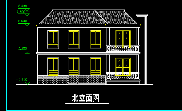 二层别墅建筑施工图