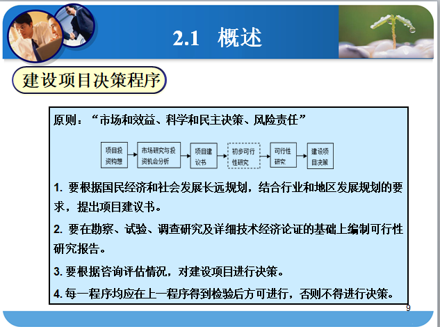 建设项目决策阶段工程造价确定与控制-建设项目决策顺序