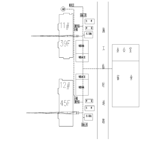 住宅楼工程施工组织设计方案（118页，附图丰富）-基础工程施工现场平面图