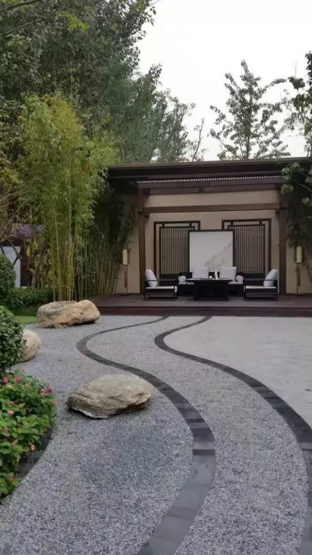 中式庭院园林SU资料下载-中式庭院铺装，美！
