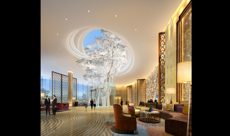[上海]CCD--上海世茂洲际深坑酒店招标图+概念方案+客房概念-大堂吧概念1