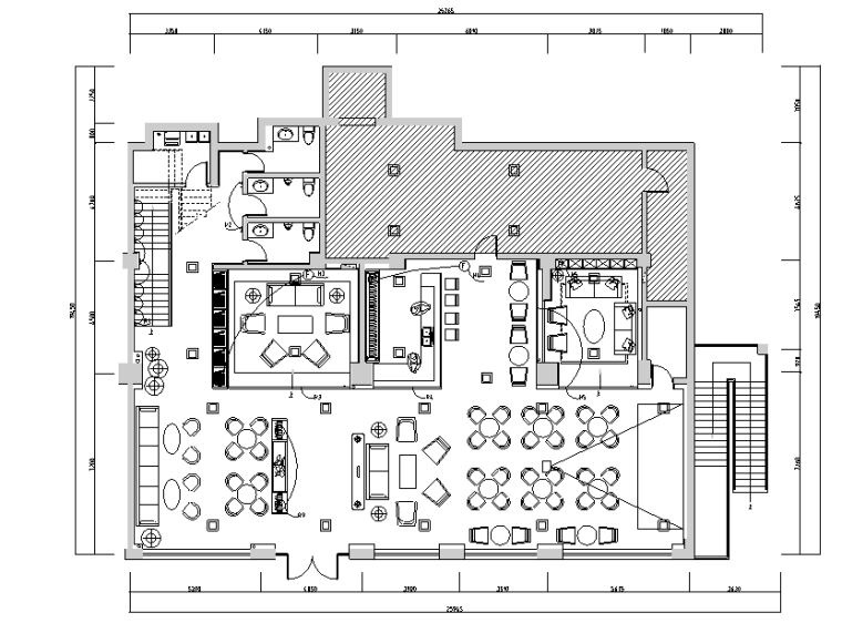 工业风格复古loft酒吧咖啡厅设计施工图（附效果图）-灯具回路图