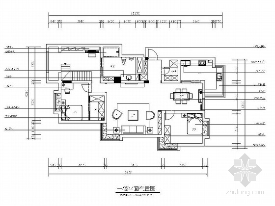 平层别墅室内设计资料下载-[山东]新奇混搭波普风格5室2厅210平两层别墅装修室内设计施工图（含效果）