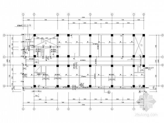 六层教学楼cad资料下载-六层框架教学楼结构施工图