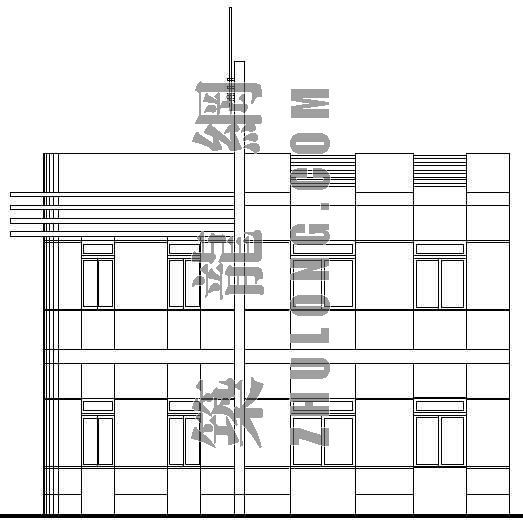 200平室内建筑设计资料下载-某校学用房平立面建筑设计方案