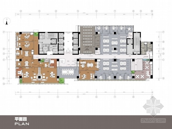 大型办公室设计方案资料下载-[广东]中国铁建贸易大型综合建设集团现代办公楼设计方案图