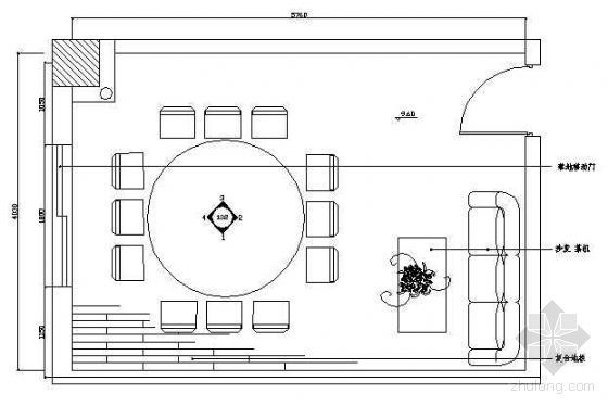 办公餐厅设计平面布置方案资料下载-餐厅包房平面布置图2