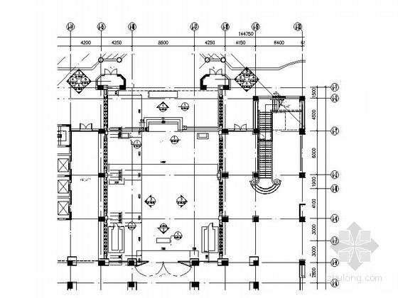 钢门CAD图资料下载-[广东]豪华主题酒店酒吧装修CAD竣工图