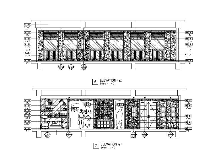 [四川]某建筑工程有限公司办公楼CAD施工图（含效果图）-【四川】某建筑工程有限公司办公楼CAD施工图（含效果图）立面图