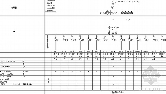 CAD里配电系统图资料下载-路灯配电系统图