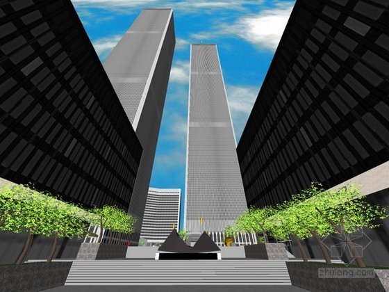 世界贸易中心一号楼结构设计资料下载-世界贸易中心sketchup模型下载