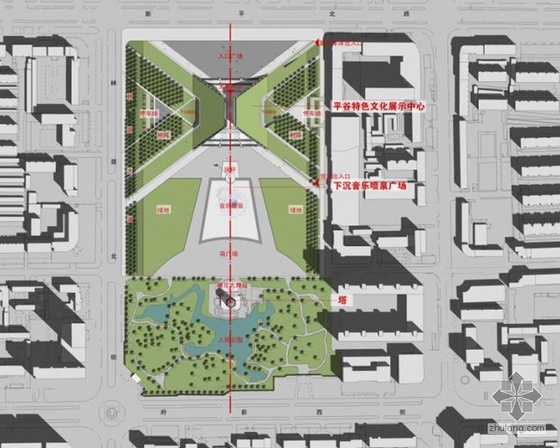 机场景观设计方案资料下载-平谷广场景观设计方案