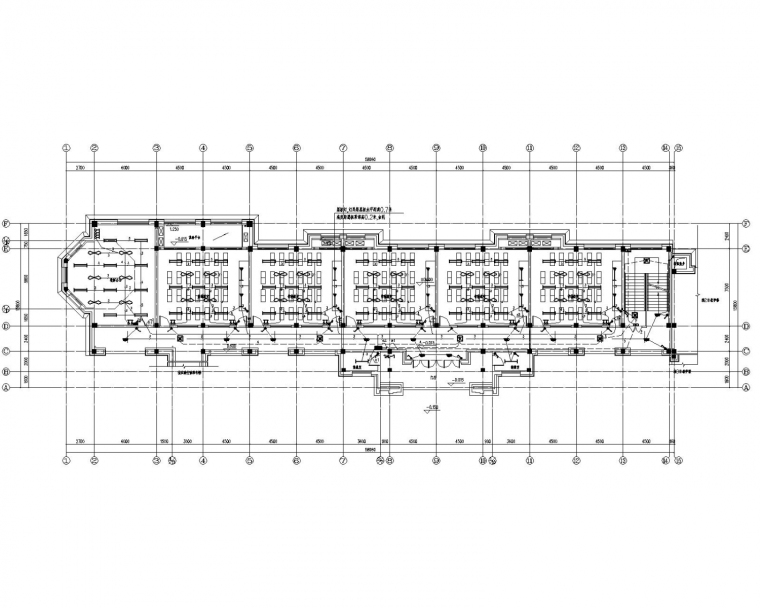 [浙江]初中校区建筑群全套电气施工图（含总图）-教学楼照明平面图